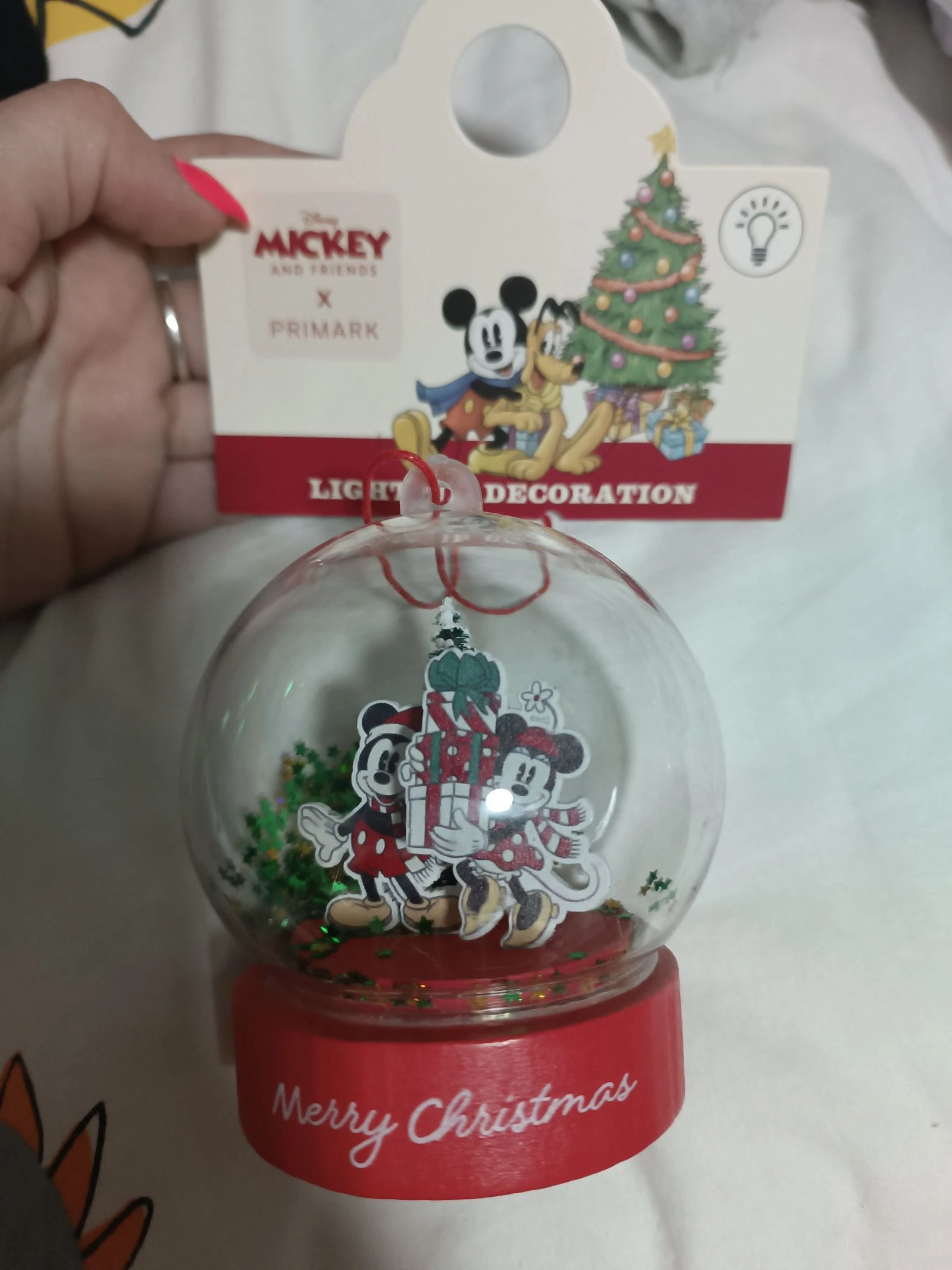 Bola de Navidad con luz Mickey Mouse